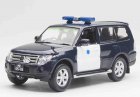 1:43 Scale Blue Macau Customs Diecast Mitsubishi Pajero Model