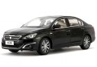 White / Black 1:18 Scale Diecast 2014 Peugeot 408 Model