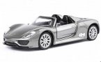 Gray 1:43 Scale Diecast Porsche 918 Spyder Car Toy