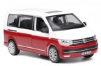 1:32 White / Black / Red / Orange Diecast VW T6 Multivan Toy