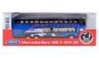 Blue Diecast Mercedes Benz MB O 404 DD Double Decker Bus Toy