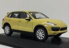 1:43 Scale Yellow Diecast Porsche Cayenne S SUV Model
