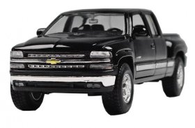 1:24 Welly Black / Silver Diecast Chevrolet Silverado Pickup