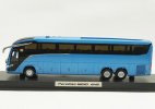 White / Blue Diecast Marcopolo G8 Paradiso 1200 Coach Bus Model