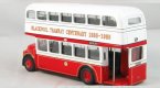 1:87 Scale Red-white Corgi London Double Decker Bus Model