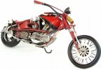 Medium Scale Handmade Red Tinplate 1948 Harley Davidson