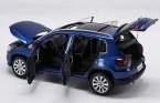 1:18 Scale Blue / Black / White Diecast 2010 VW Tiguan Model