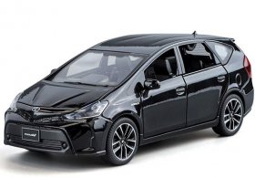 Kids 1:32 Scale Black / White Diecast Toyota Prius V Car Toy