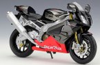 Welly Black / White 1:10 Diecast Aprilia RSV 1000R Model