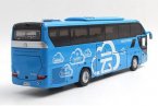 Blue 1:42 Scale Diecast HIGER H92 Tour Bus Model