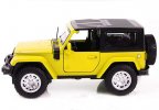 Yellow / Red / White 1:32 Scale Kids Diecast Jeep Wrangler Toy