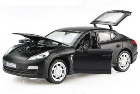 1:28 Scale Black / Blue / Red Diecast Porsche Panamera Toy