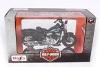 Black 1:18 Diecast Harley Davidson 2008 FLSTSB Cross Bones