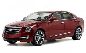 Red / White 1:18 Scale 2016 Diecast Cadillac ATS-L Model