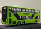 1:76 Green Diecast Dennis Enviro 500 Double Decker Bus Model