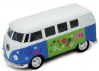 Blue / Orange Kids 1:36 Scale Welly Diecast 62 VW Bus Toy