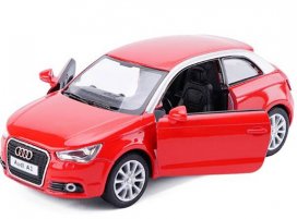 Kids 1:36 Scale White / Red / Blue / Gray Diecast Audi A1 Toy