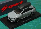 Gray 1:43 Scale Spark Resin 2018 Audi RS 4 Avant Model