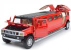 Long Size Kids Red / Yellow / Black Diecast Hummer H3 Toy