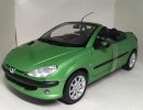 Silver 1:18 Scale Diecast Peugeot 206CC Model