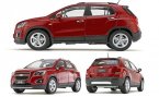 White / Wine Red 1:18 Scale Diecast Chevrolet TRAX SUV Model