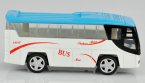 Kids 1:64 Scale White / Green Die-Cast Tour Bus Toy