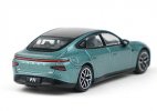 Silver / Green 1:64 Scale Diecast Xpeng P7i Model
