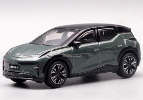 1:64 Scale White / Green Diecast 2023 Zeekr X SUV Model