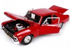 Blue / Red 1:18 Maisto Diecast 1970 Chevrolet Nova SS Model