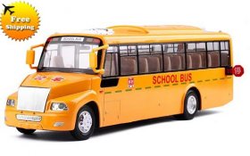 Kids Yellow 1:50 Scale Big Nose School Bus Toy