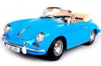 Red / Blue 1:18 Diecast 1961 Porsche 356B Cabriolet Model