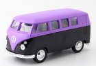 Kids Purple-Black Welly 1:36 Scale Diecast 1963 VW T1 Bus Toy