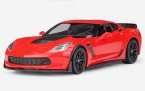 1:24 Yellow / Red Welly Diecast Chevrolet Corvette Z06 Model