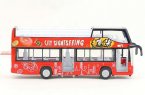 Red City Sightseeing Kids Diecast Double Decker Bus Toy