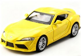 1:38 Scale Blue / Yellow Kids Diecast Toyota Supra Car Toy