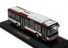 1:64 Scale Gray-Red Diecast HuangHai Beijing City Bus Model