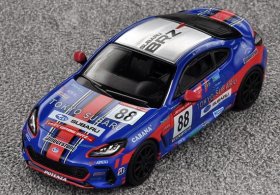 Blue 1:64 Scale NO.88 Diecast Subaru BRZ Racing Car Model