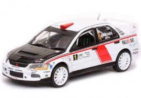 White 1:43 NO.1 Diecast Mitsubishi Lancer Evolution IX Model