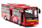 1:24 Scale Kids Green / Yellow / Red Die-Cast City Bus Toy