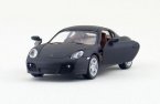 Matte Black 1:34 Scale Diecast Porsche Cayman S Car Toy