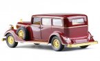 Kid 1:32 Scale Wine Red /Black Diecast Cadillac Vintage Car Toy