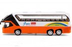 Kids Yellow / Red / Orange Luxury Die-cast Coach Bus Toy