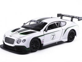 White 1:24 Scale NO.7 Diecast Bentley Continental GT3 Model