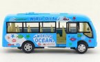 Kids World Ocean Blue Diecast Coach Bus Toy