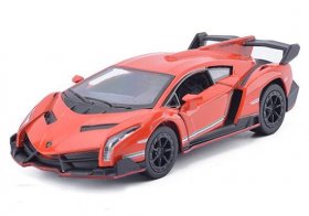 1:36 Black /Wine Red / Orange / Gray Diecast Lamborghini Veneno