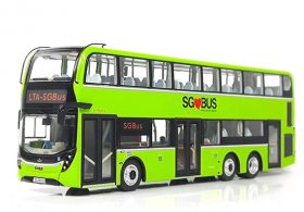 1:76 Green Diecast Dennis Enviro 500 Double Decker Bus Model