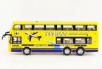 Yellow Hong Kong Airport Express Diecast Double Decker Bus Toy