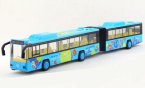 Kids Red / Yellow / Blue Diecast Articulated Bus Toy