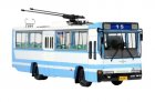 1:76 Scale White-blue ShangHai NO. 15 Route Trolley Bus Model