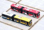 Yellow / Red / White Die-Cast Articulate Beijing City Bus Toy